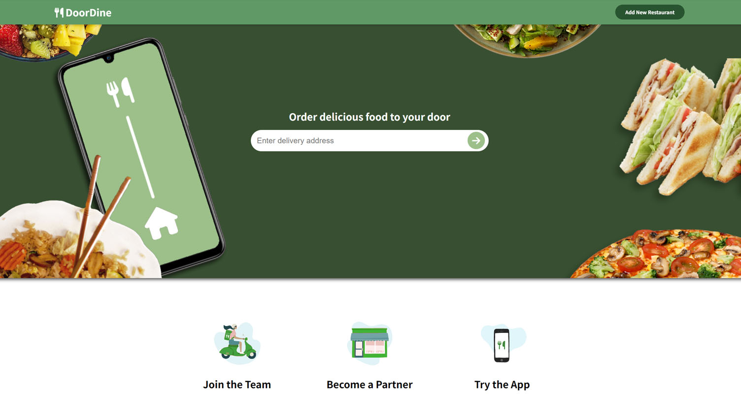 DoorDine - Food Ordering App